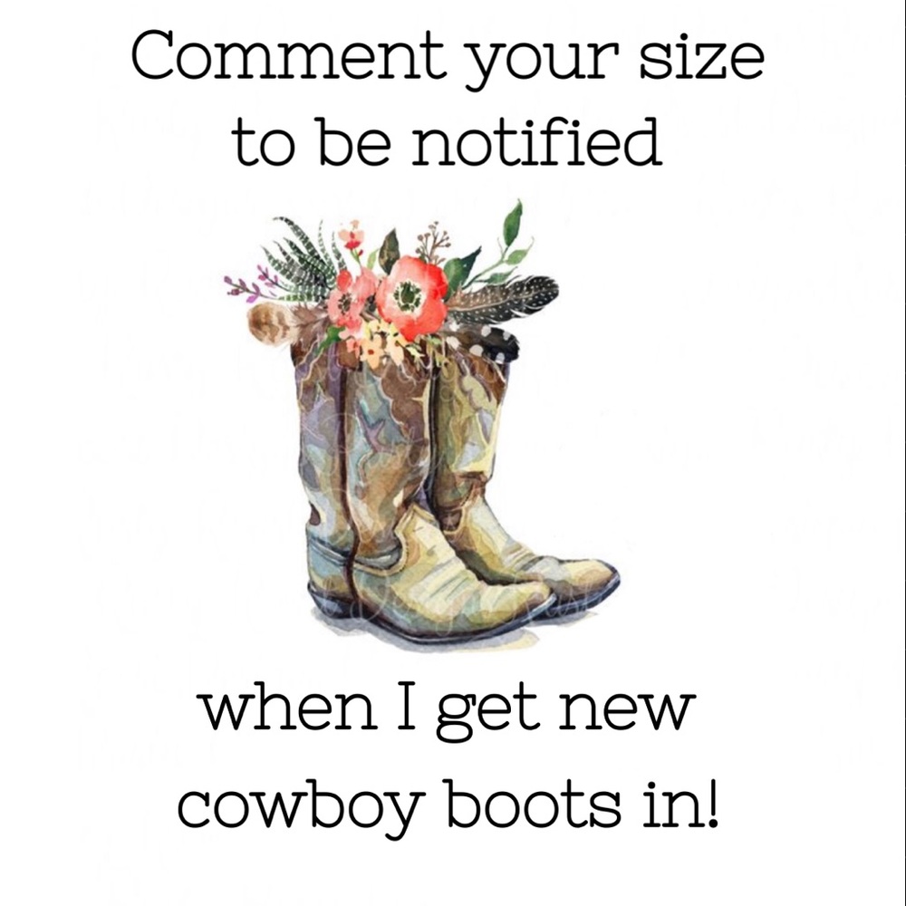COMMENT for boots! western cowboy cowgirl boot - Picture 1 of 8